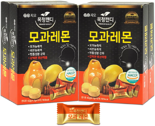 지오 목청캔디 모과레몬 10정 4개, 40개, 4.2g
