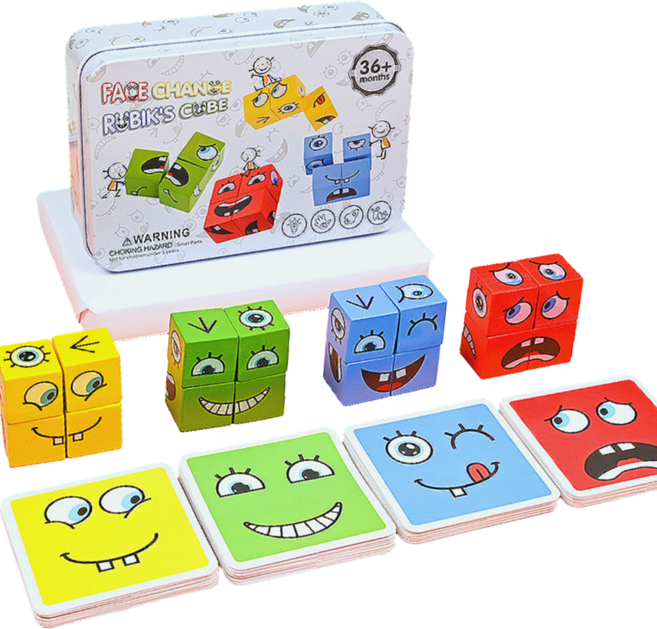 토이다락방 어린이 두뇌발달 보드게임, 해피페이스 루빅큐브, 1개