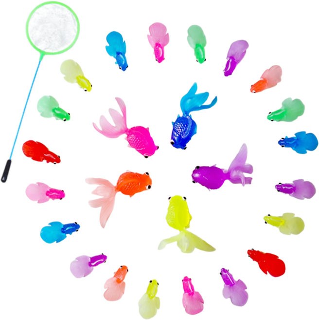 토이다락방 말랑피쉬 금붕어 물고기 낚시 놀이, 물고기 50마리, 1개