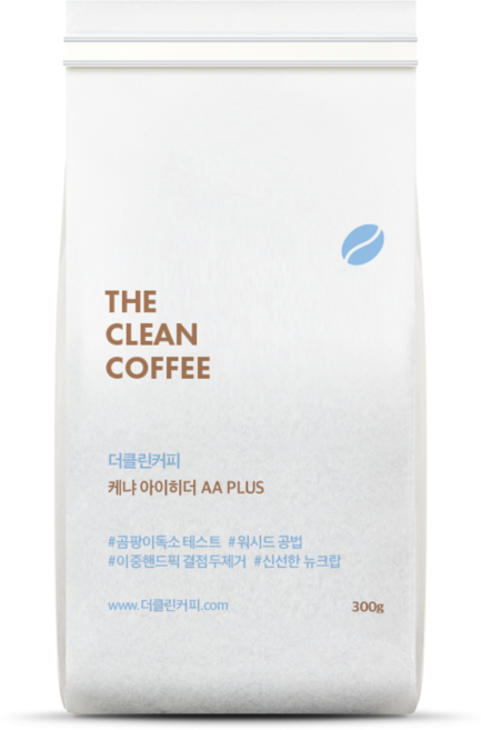 더클린커피 케냐 아이히더 AA PLUS 산미있는 원두, 300g, 1개, 홀빈(분쇄안함)