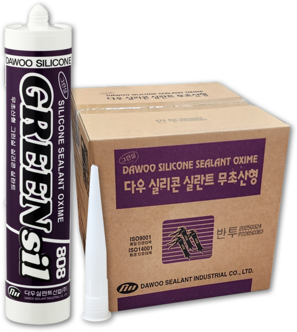 다우실리콘 808 무초산 비초산 실리콘 실란트 (흑색) 1박스, 25개