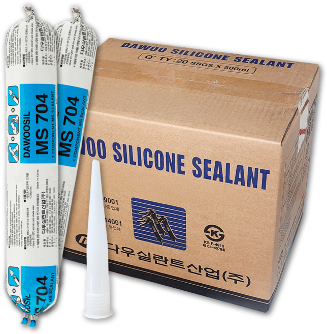 다우실리콘 704 변성 우레탄 수성 외장용 소세지 소시지 실리콘 실란트 (백색) 1박스, 20개