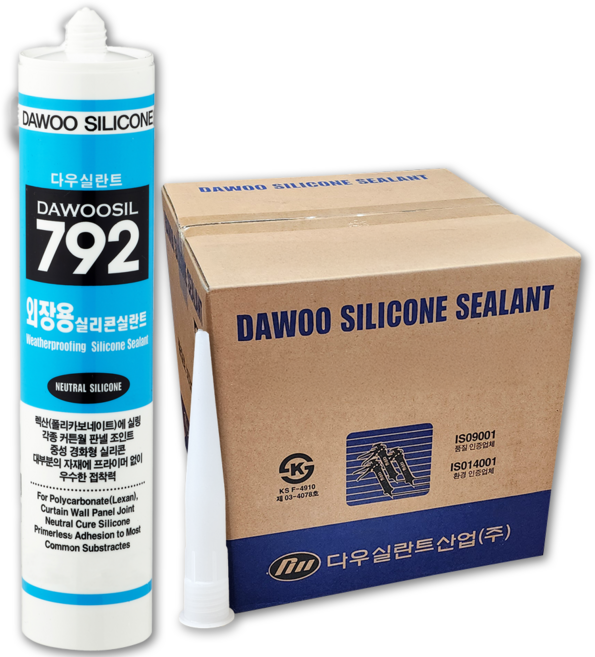 다우실리콘 792 외장용 렉산 판넬 실리콘 실란트(백색) 1박스, 25개