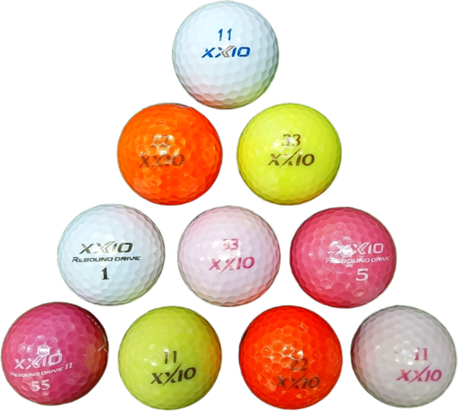 젝시오 XXIO 로스트볼 중고 골프공 모음, 젝시오 A+ 화이트컬러 혼합 10구, 1개, 10개입