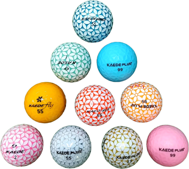 카에데 골프공 특상급 특A+ 로스트볼, 칼라, 1개, 10개입