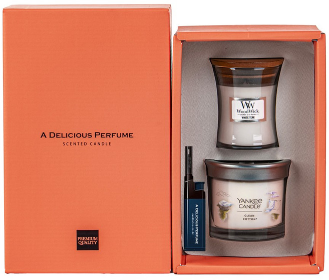 우드윅 미니 양키캔들 시그니처 텀블러 선물세트 (미니 캔들라이터), 01 앳 더 비치, 02 비치 워크