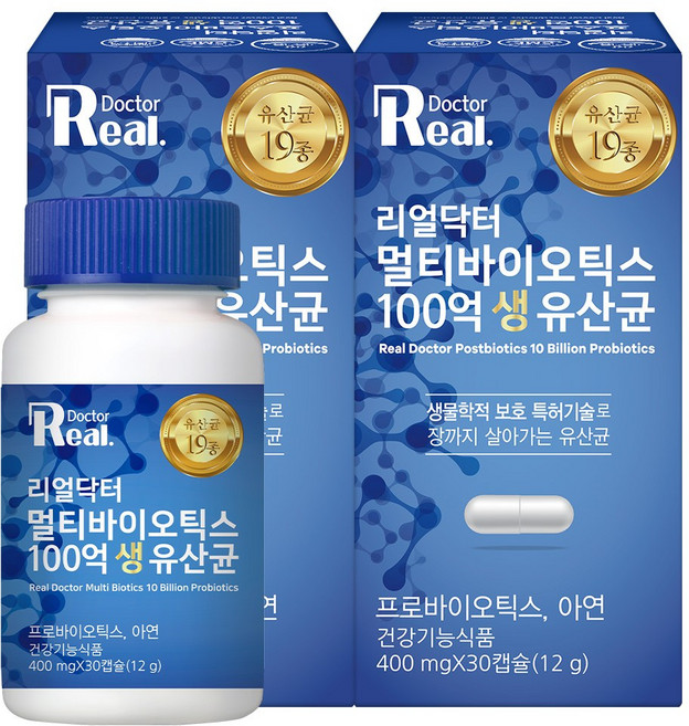 리얼닥터 멀티바이오틱스 100억 생유산균 12g, 30정, 2개