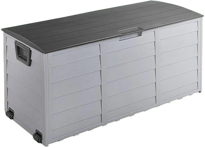 야외보관함 수납 정리함 플라스틱 조립식창고 농기구보관함 290L, 야외보관함 290L(다크그레이)