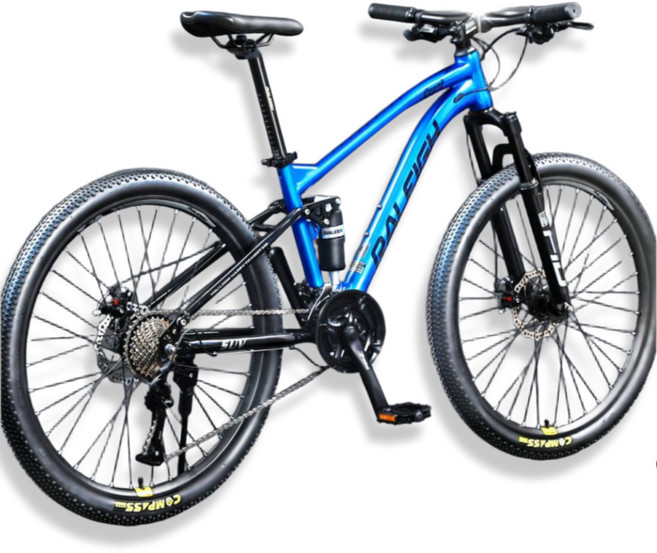 이크요 풀샥 MTB자전거 성인 여성 출퇴근 산악 자전거, 24인치, 30단, 블루, 1개