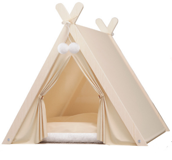 아그다 텐트형 반려동물 하우스, 아이보리, 1개