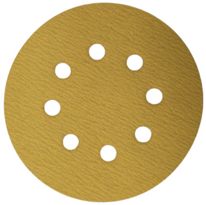 국산 디어포스 종이벨크로 5인치 8홀 / 원형사포, #80, 100개