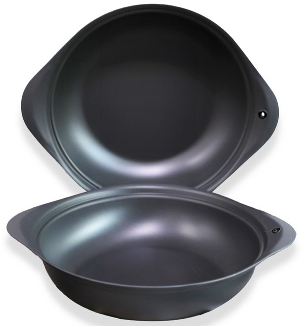 유유마트 국산 업소용 경질 가벼운 빠르게 끓는 스마트 복전골 냄비 22~32cm, 1개, 22cm_냄비(뚜껑X), 블랙