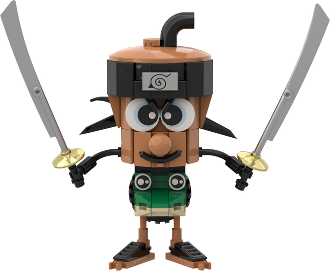 이탈리안 브레인롯 블록 로봇 합체 버전 9시리즈 조립블럭, 1개, 971. 퉁퉁퉁 아사시노 보네카 (3단 합체 보스)