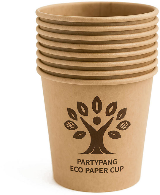 파티팡 고평량 종이컵 8oz [생명의 나무] / 크라프트 일회용 종이컵세트 테이크아웃 캠핑, 1세트, 150개입