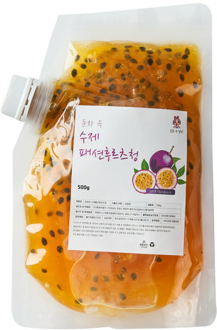 동화속 프리미엄 자일로스 홈카페 수제 패션후르츠청, 500g, 1개, 1개입
