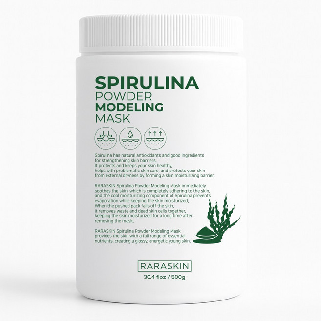 라라스킨 스피루리나 모델링팩 마스크팩 피부진정 모공케어 머드팩 보습강화 500g, 1개, 1개입