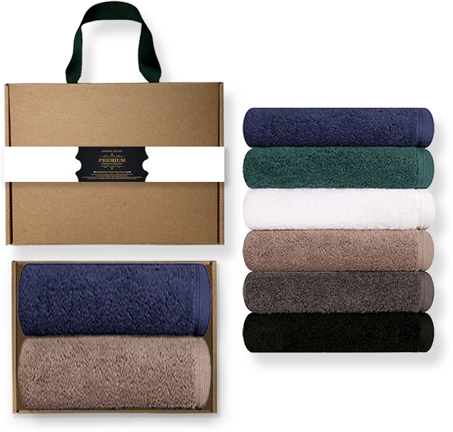 송월타올 프리미엄 호텔타올 200g 40수 2P 고급 선물세트, 1세트, 초록색+회색