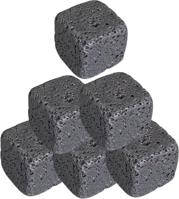 자연스러운 현무암 담장석 사구석 사고석, 2.5kg, 6개