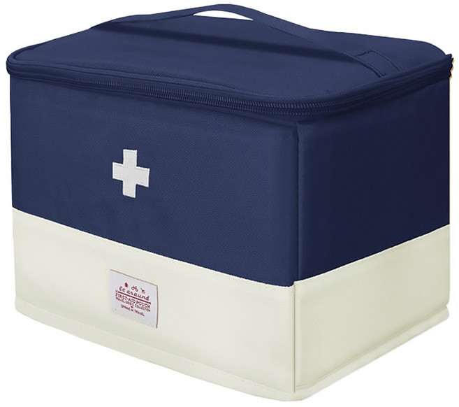 소담몰 응급 여행용 구급 파우치 네이비 XXL 26.5 x 19.5 x 19.5 cm, 1개