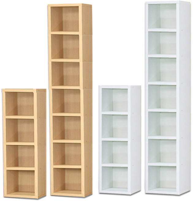 칼라4단7단CD장 장식장 수납장 보관함 DVD수납선반 정리 틈새가구 진열장 다용도 소품, 블랙