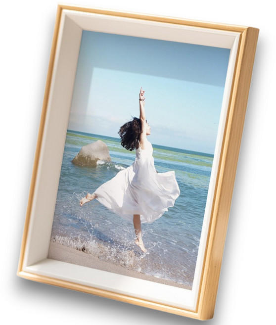 살림백과 모던 액자프레임 탁상 벽걸이 A4액자, 원목화이트, 1개