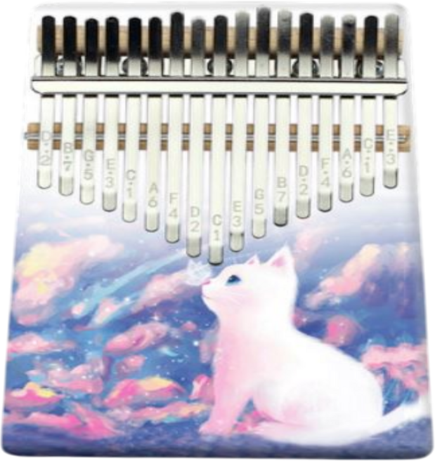 정글잡 마호가니 어쿠스틱 칼림바 + 악보 및 구성품 세트, 1개