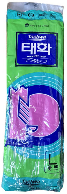 태화 고무장갑 꽃밴, 핑크, 대(L), 10개