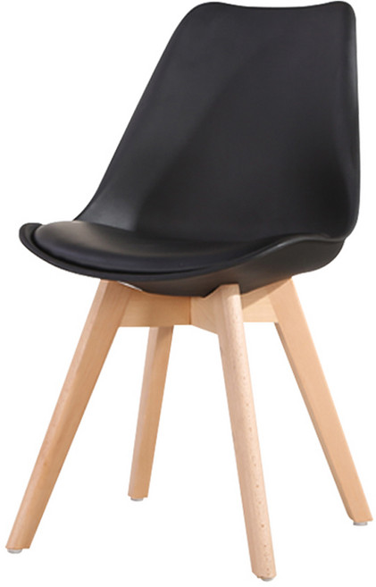 루아체어 에펠의자 인테리어 카페 식탁 업소용 사무용 화장대 1인용 체어 원목, 고급형, 블랙, 1개