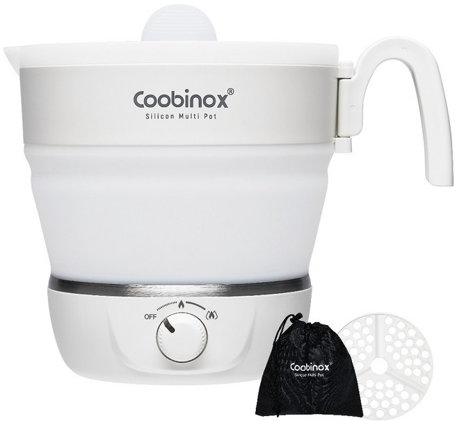 쿠비녹스 접이식 여행용 전기포트 휴대용 미니 커피 분유 포트 캠핑용 햇반 CX-2072SC, 단품