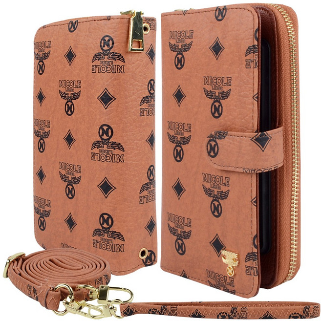 지원군몰 NLC-03 지퍼형 전기종 핸드폰 케이스 카드 수납 다이어리 지갑형 폰케이스