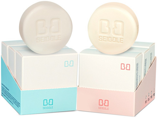 [자이블] 간편한 올인원 고체 폼클렌저 비누 폼케이크 베이직 바질+피오니 100g x 6개 혼합세트