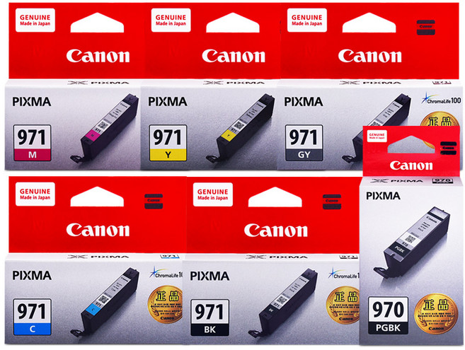 캐논 PGI-970 CLI-971 정품잉크 세트, PGI-970정품/6색, 1세트