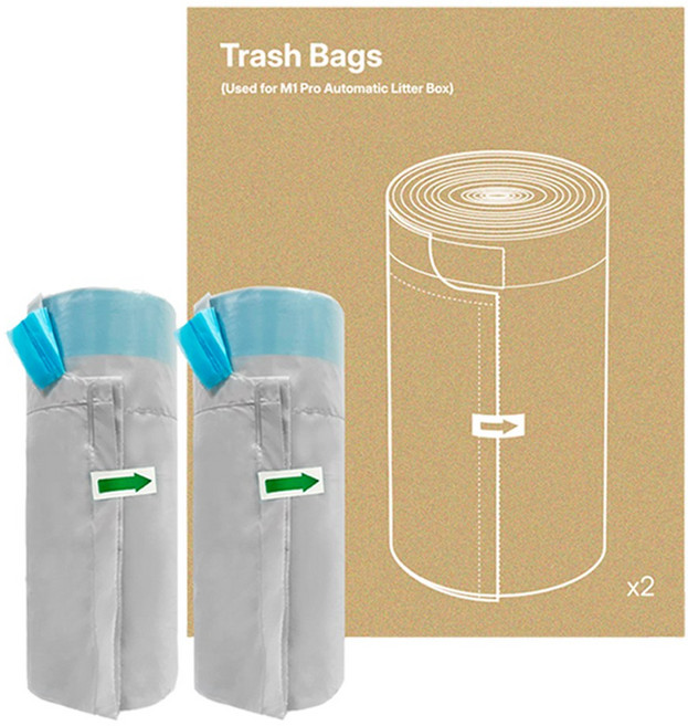코오롱 페테토 니카사 오픈형 고양이 자동 화장실 M1 시리즈 전용 배변봉투, 1박스, 그레이