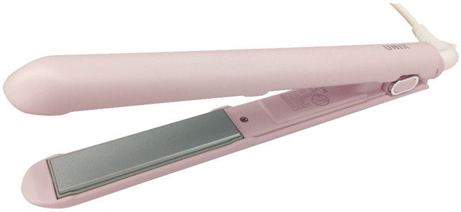 유닉스 세라믹코팅 빠른예열 온도조절 헤어 매직기 고데기, 핑크