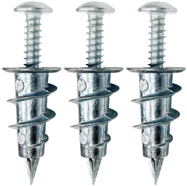 (유진코) 석고앙카 피스 셋트 100개 석고보드용 천공앙카