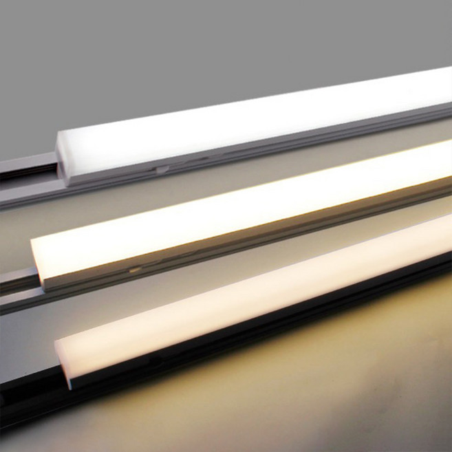 엘포스 LED 티라인 TS라인 레일 사각 T5 레일등 900mm 슬림 레일 일자등, 10개, 블랙바디, 전구색