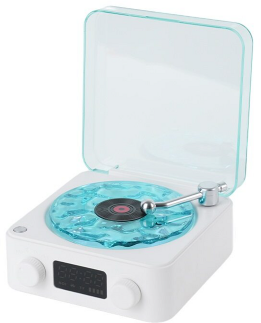 휴그 웨이브 블루투스 스피커 파도 무드등 ASMR 물결 조명, 웨이브 블루투스 스피커(블루)