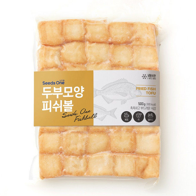 [씨즈원] PRM 두부모양 피쉬볼 어묵볼 마라탕재료 샤브샤브재료, 1개, 500g