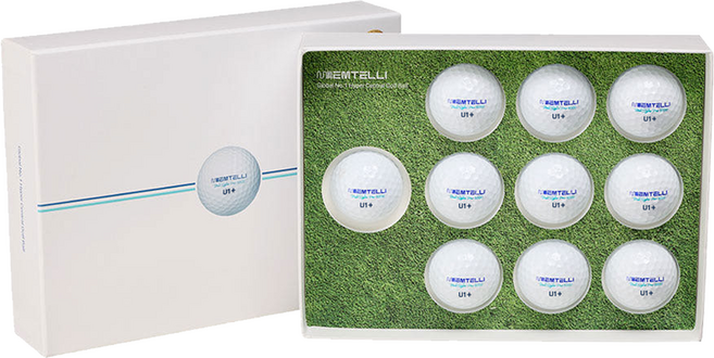 엠텔리 프리미엄 퍼팅 라인 골프공 우레탄 3피스 비거리 세트 골프볼 대회공인구 10개입, 1개, 화이트