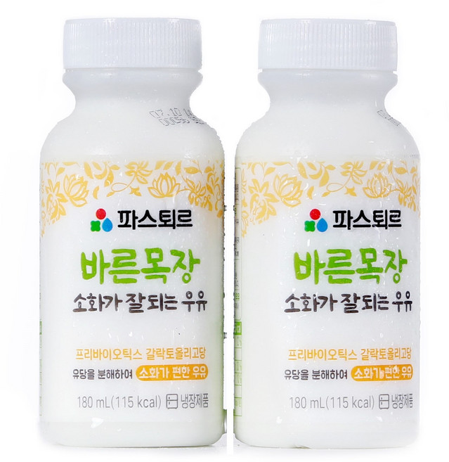 파스퇴르 소화가 잘 되는 우유 180ml, 12개
