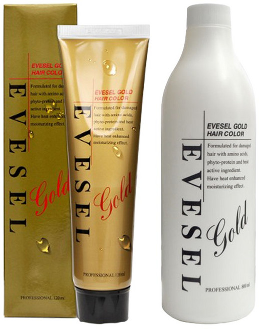 이브셀 골드 헤어칼라 120ml 6개당 산화제800ml, 10CR 구리빛아주밝은황갈색, 1개