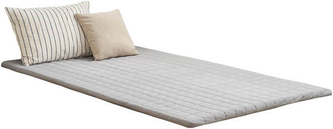 꼬메벨로 접이식 수면 매트리스 얇은 침대 바닥 토퍼, 3cm, 다크 그레이