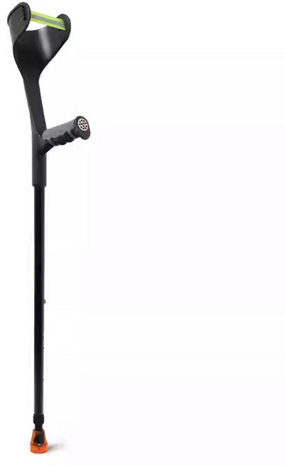 초경량 팔꿈치 목발 보행 보조기구 재활 보행지팡이 높이조절 야간반사 미끄럼방지, 1개