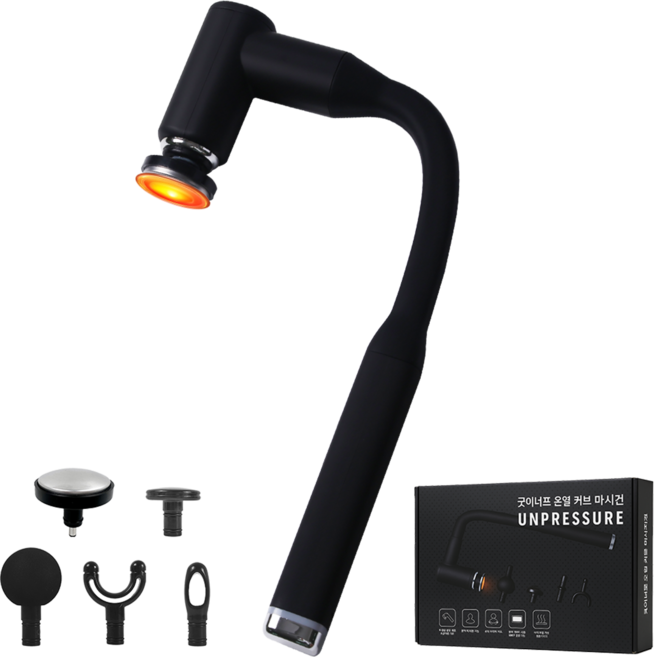 굿이너프 온열 커브 마사지건 마사지해머 갈고리형 나혼자 마사지, GE-CHMG-01