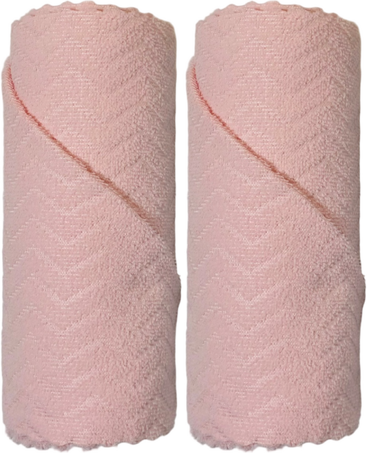 쏙쏙홈 뜯어쓰는 주방 극세사 빨아쓰는 행주 핑크, 2개