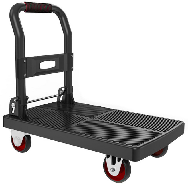 접이식 카트 대차 구루마, 1개, 블랙 68x40 PVC휠