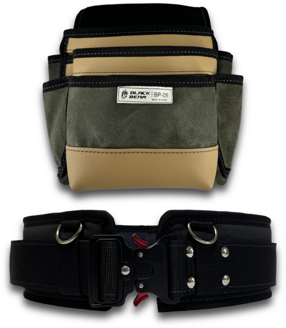 네이쳐툴 중형 공구 목수 못가방 허리 못주머니 벨트 세트 공구가방 셋트, 1세트