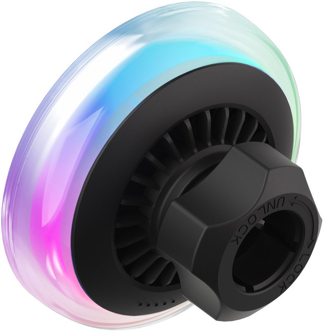 클리커스 맥세이프 차량용 15W Qi2 무선 충전기 쿨링 엠비언트 에어 이클립스, 클리어 화이트