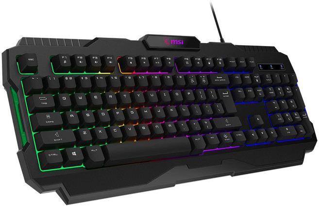MSI FORGE 유선 게이밍 키보드, GK100, 혼합색상, 제조사축