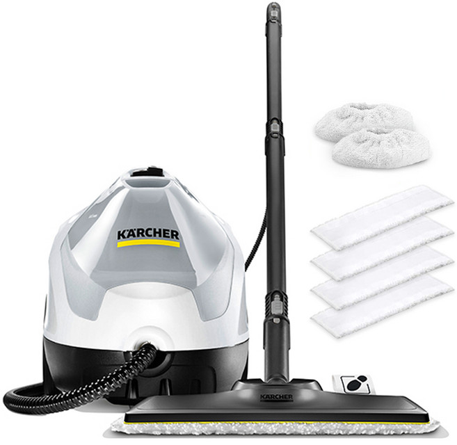 카처 SC 4 EasyFix Acc Pack 화이트 액세서리패키지 스팀청소기 고온스팀 살균 매트리스청소 극세사걸레+페브릭걸레 추가증정, SC 4 EasyFix액세서리패키지